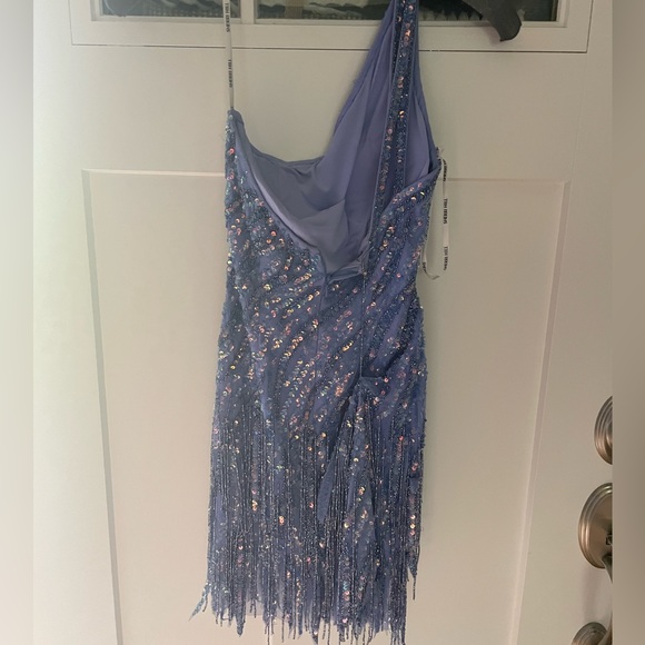 Blue Sherri Hill dress, size 00 - Picture 7 of 8